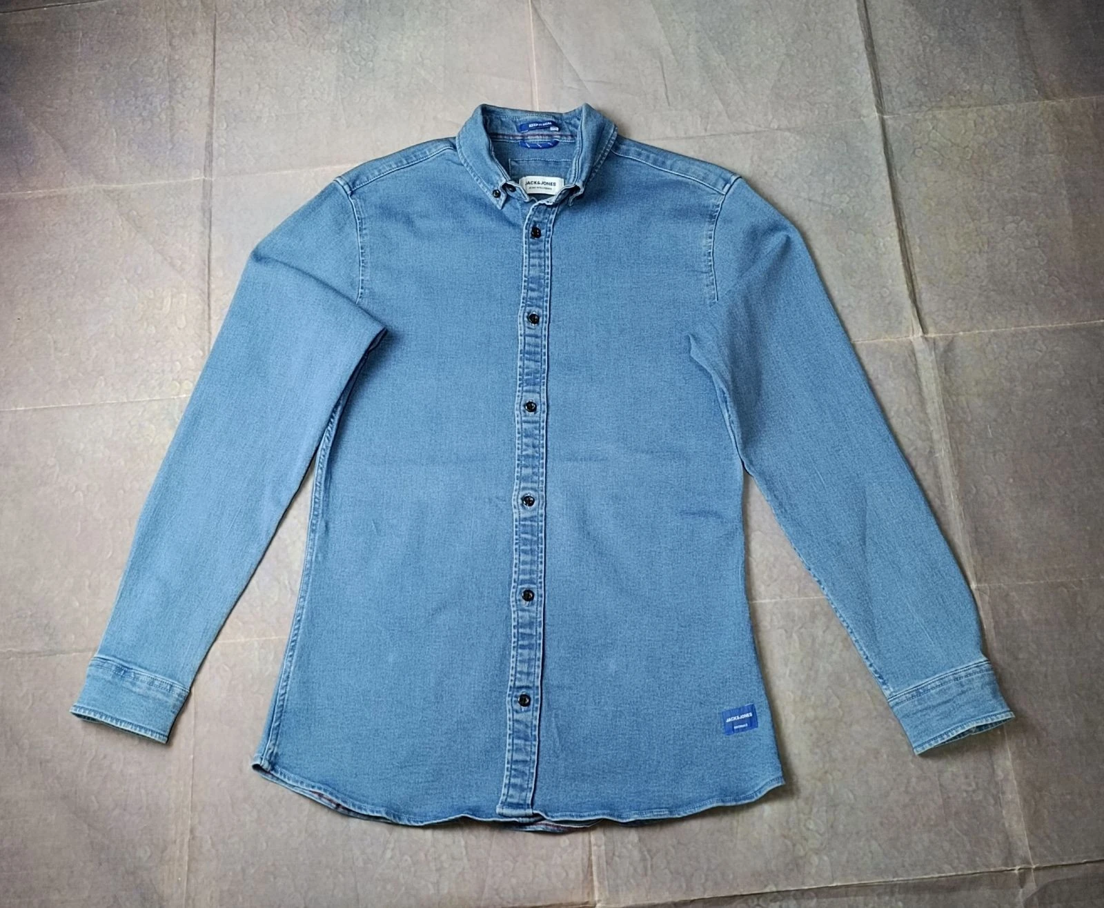 Jack & Jones Originals Light Blue Denim Shirt – Men's Size M – Excellent Condition
